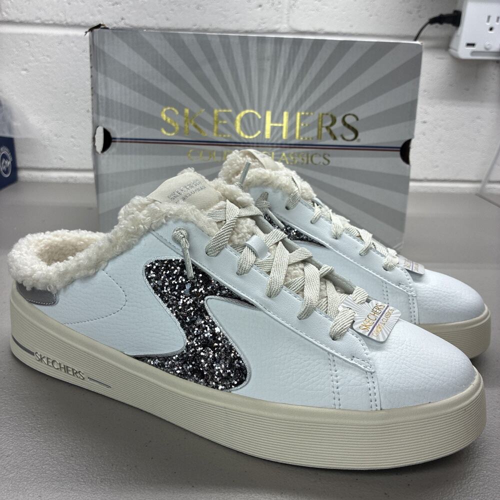 New SKECHERS Hiland Warmed Up Shoes Women's Size 8.5 White Multi 185174 With Box